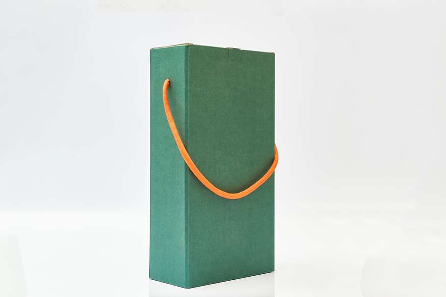 CAJA DOS BOTELLAS CON CORDÓN